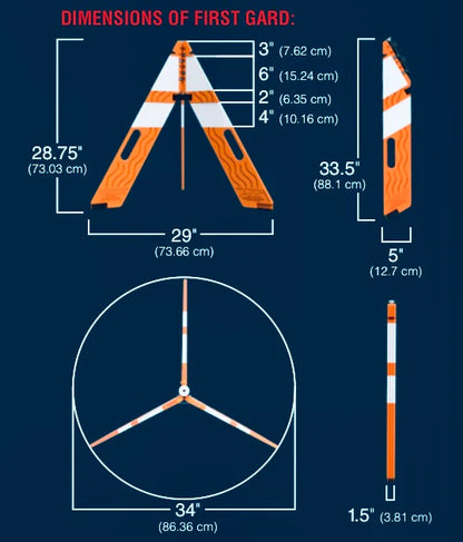 FirstGard Foldable Cones - 5 cones & 1 bag